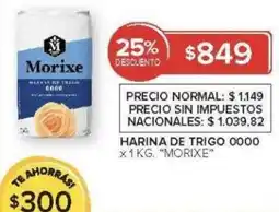 Carrefour Morixe harina de trigo 0000 oferta