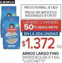 Carrefour Lucchetti arroz largo fino 00000 bolsa oferta