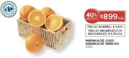 Carrefour Naranja de jugo/naranja de ombligo oferta