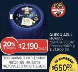 Carrefour Santa rosa queso azul horma oferta