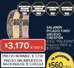 Carrefour Paladini salamin picado fino/ grueso crespon oferta