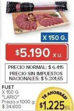 Carrefour Lario fuet oferta