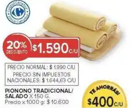 Carrefour Pionono tradicional/ salado oferta