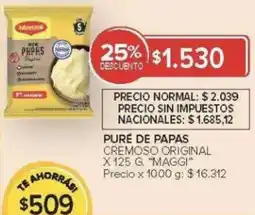 Carrefour Maggi puré de papas cremoso original oferta