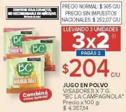 Carrefour Bc la campagnola jugo en polvo v/sabores oferta