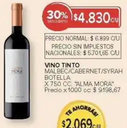 Carrefour Malbec/cabernet/syrah vino tinto botella oferta