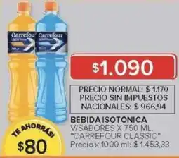 Carrefour Carrefou carrefour bebida isotónica v/sabores oferta