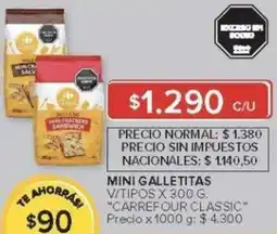 Carrefour Carrefour classic mini galletitas v/tipos oferta