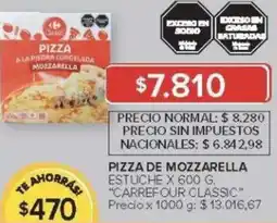 Carrefour Carrefour classic pizza de mozzarella estuche oferta
