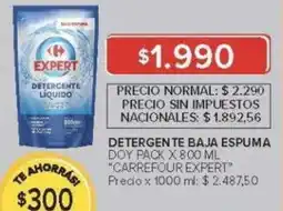 Carrefour Carrefour expert detergente baja espuma doy pack oferta