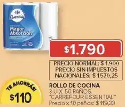 Carrefour Carrefour essential rollo de cocina oferta