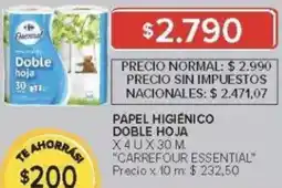 Carrefour Carrefour essential papel higiénico doble hoja oferta