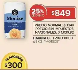 Carrefour Morixe harina de trigo 0000 oferta