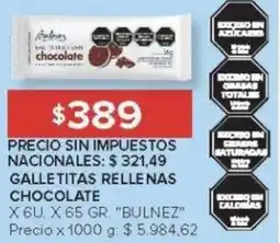 Carrefour Bulnez galletitas rellenas chocolate oferta