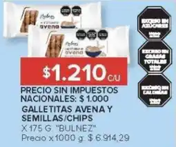Carrefour Bulnez galletitas avena y semillas/chips oferta