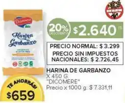 Carrefour Dicomere harina de garbanzo oferta