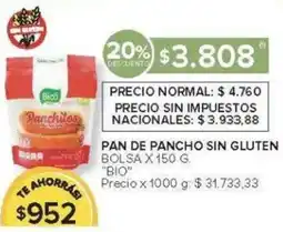 Carrefour Bio pan de pancho sin gluten bolsa oferta