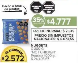 Carrefour Not chicken nuggets oferta