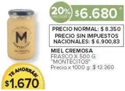 Carrefour Montecitos miel cremosa frasco oferta