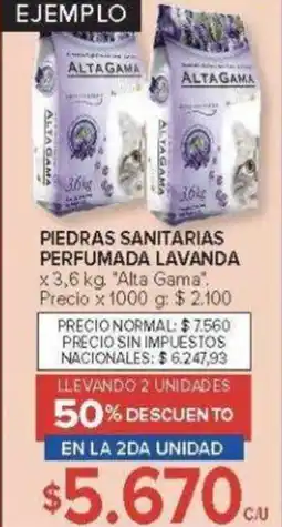 Carrefour Alta gama piedras sanitarias perfumada lavanda oferta