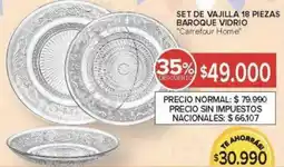 Carrefour Carrefour home set de vajilla baroque vidrio oferta