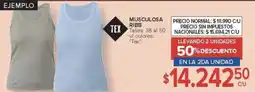 Carrefour Tex musculosa ribb oferta