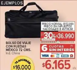 Carrefour Bolso de viaje con ruedas méxico oferta