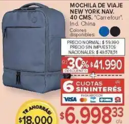 Carrefour Carrefour mochila de viaje new york nav oferta
