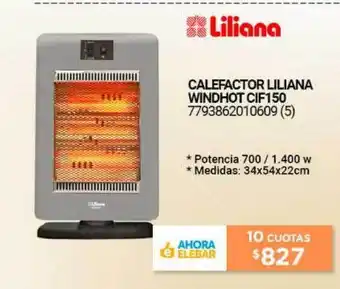 Punto Blu Calefactor Liliana Windhot Cif150 oferta
