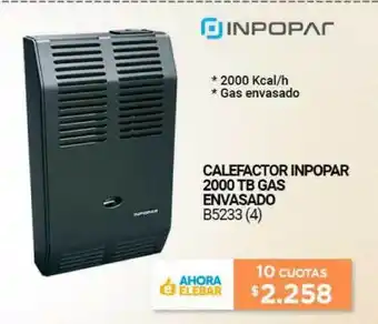 Punto Blu Calefactor Inpopar 2000 Tb Gas Envasado oferta