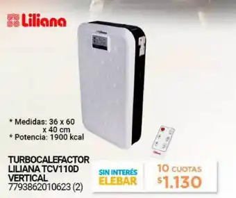 Punto Blu Liliana Turbocalefactor Tcv110d Vertical oferta