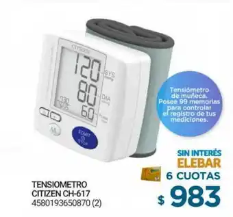 Tensiometro Citizen Ch-617