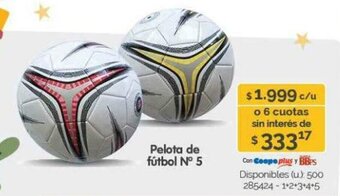 Cooperativa Obrera Pelota de futbol Nª 5 oferta