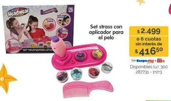 Cooperativa Obrera Set strass con aplicador para el pelo oferta