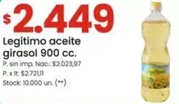 Changomas Girasol legítimo aceite oferta