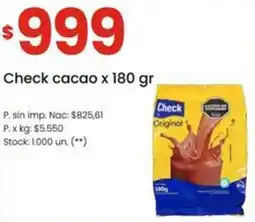 Changomas Check cacao oferta