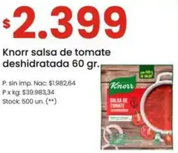 Changomas Knorr salsa de tomate deshidratada oferta