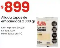 Changomas Aliada tapas de empanadas oferta
