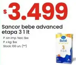 Changomas Sancor bebe advanced etapa 3 oferta