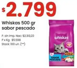 Changomas Whiskas sabor pescado oferta