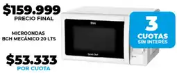 Supermayorista Vital Bgh microondas mecánico oferta