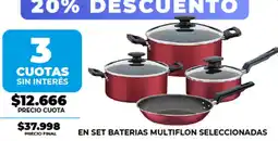 Supermayorista Vital En set baterias multiflon seleccionadas oferta