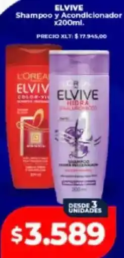 Supermayorista Vital Elvive shampoo y acondicionador oferta