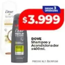 Supermayorista Vital Dove shampoo y acondicionador oferta