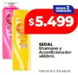 Supermayorista Vital Sedal shampoo y acondicionador oferta