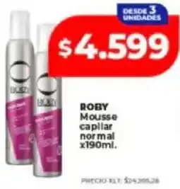 Supermayorista Vital Roby mousse capilar normal oferta