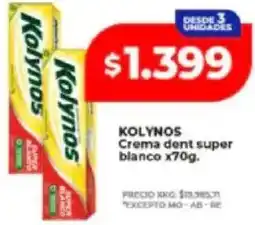 Supermayorista Vital Kolynos crema dent super blanco oferta