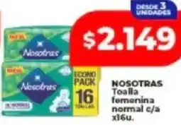 Supermayorista Vital NOSOTRAS Toalla femenina normal c/a oferta