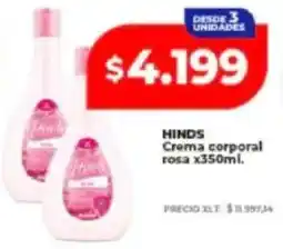 Supermayorista Vital HINDS Crema corporal rosa oferta