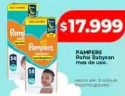 Supermayorista Vital Pampers pañal babysan mes de uso. oferta